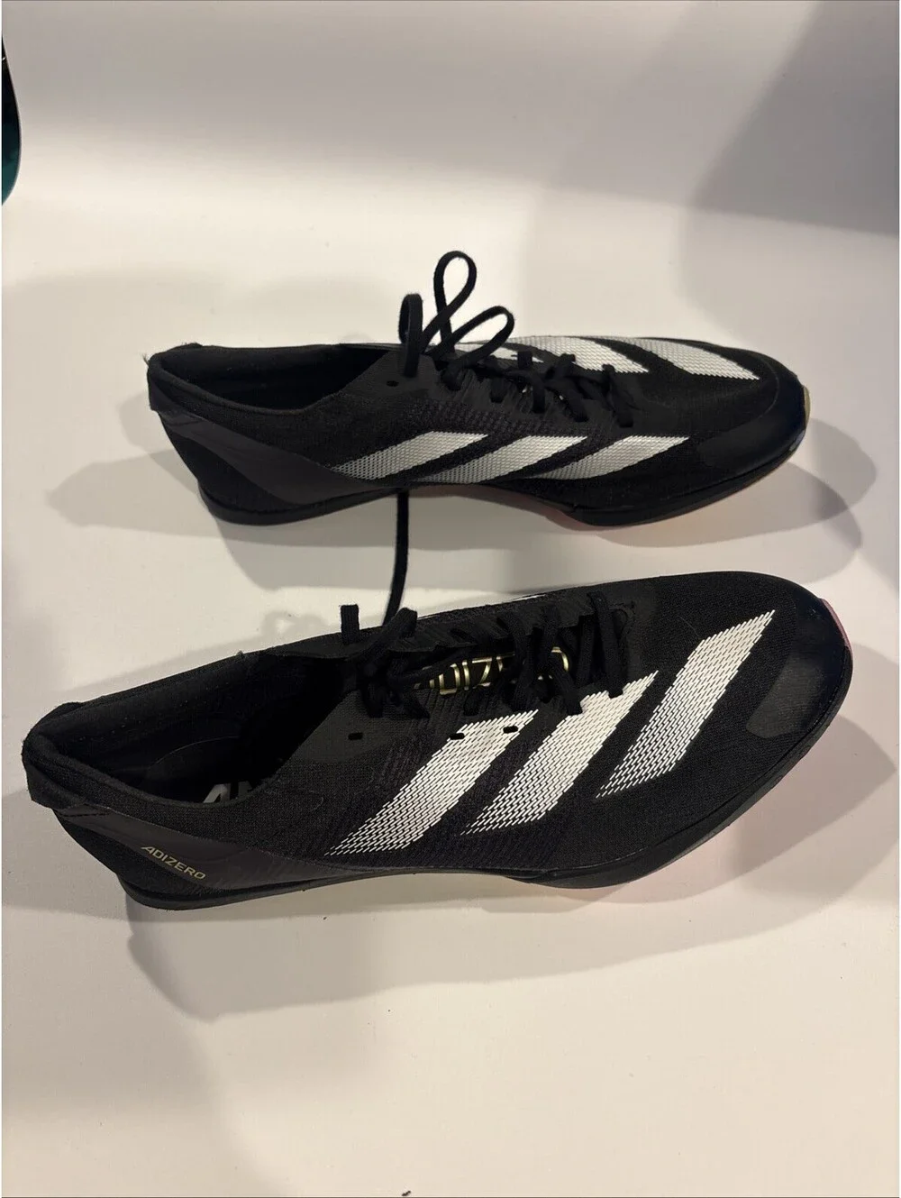 adidas Adizero Men's Track Field Black/White Size 9.5